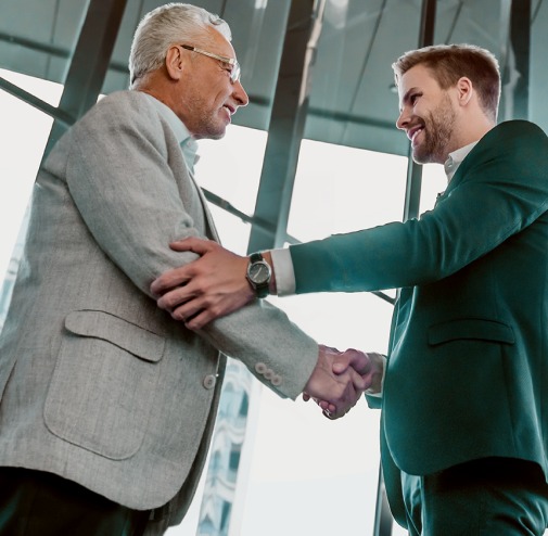 A Clauson Disability advocate shaking hands with a client