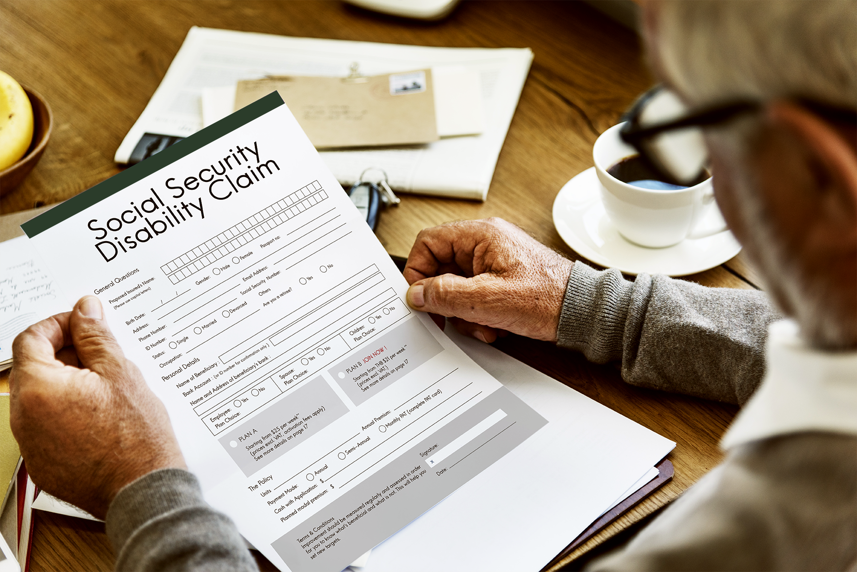 Advocate helping a client